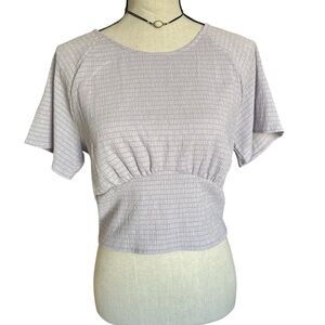 Madewell Women's Lavender Cropped Blouse